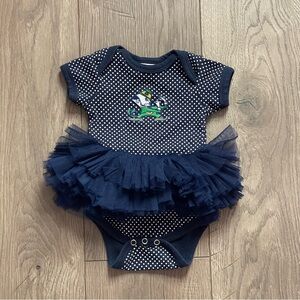 Two Feet Ahead Notre Dame Fighting Irish Newborn Baby Girl Tutu Bodysuit